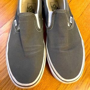 Classic Vans slip ons, charcoal